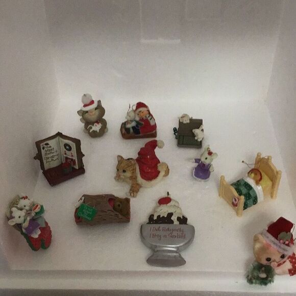 11 each miniature Christmas ornaments - Picture 1 of 6